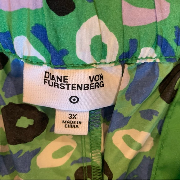 DVF X Target Women's Utility Jazz Dot Green Cargo Pants 3XL NWT - Picture 10 of 15